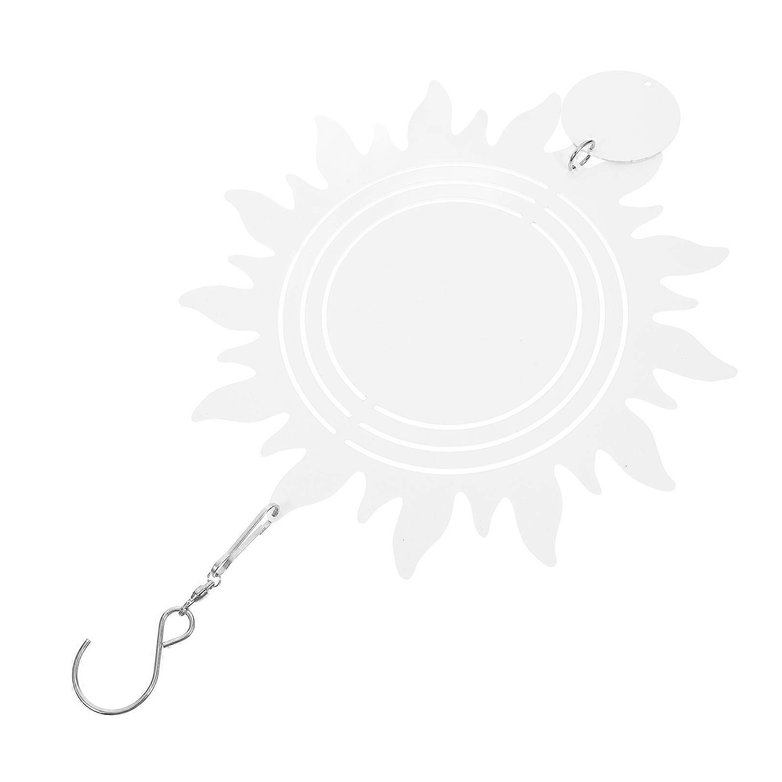 DIY Sublimation Wind Spinner Hanging Decor Made of Aluminum White Color for Garden Yard Patio Use 9.8 Inches