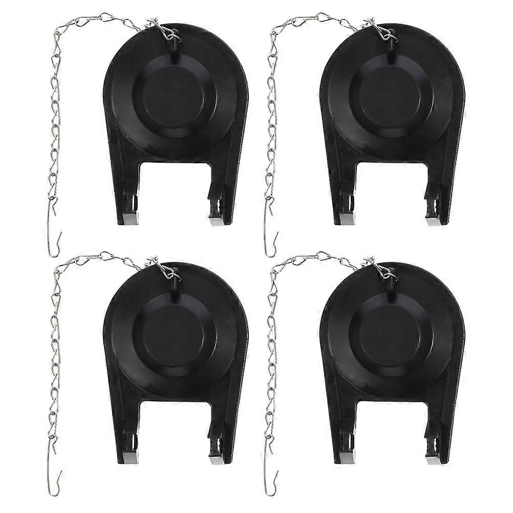 Universal Toilet Flapper Replacement Kit with Durable PVC Material for Reliable Leak Prevention Black Fits Most Models 4pcs