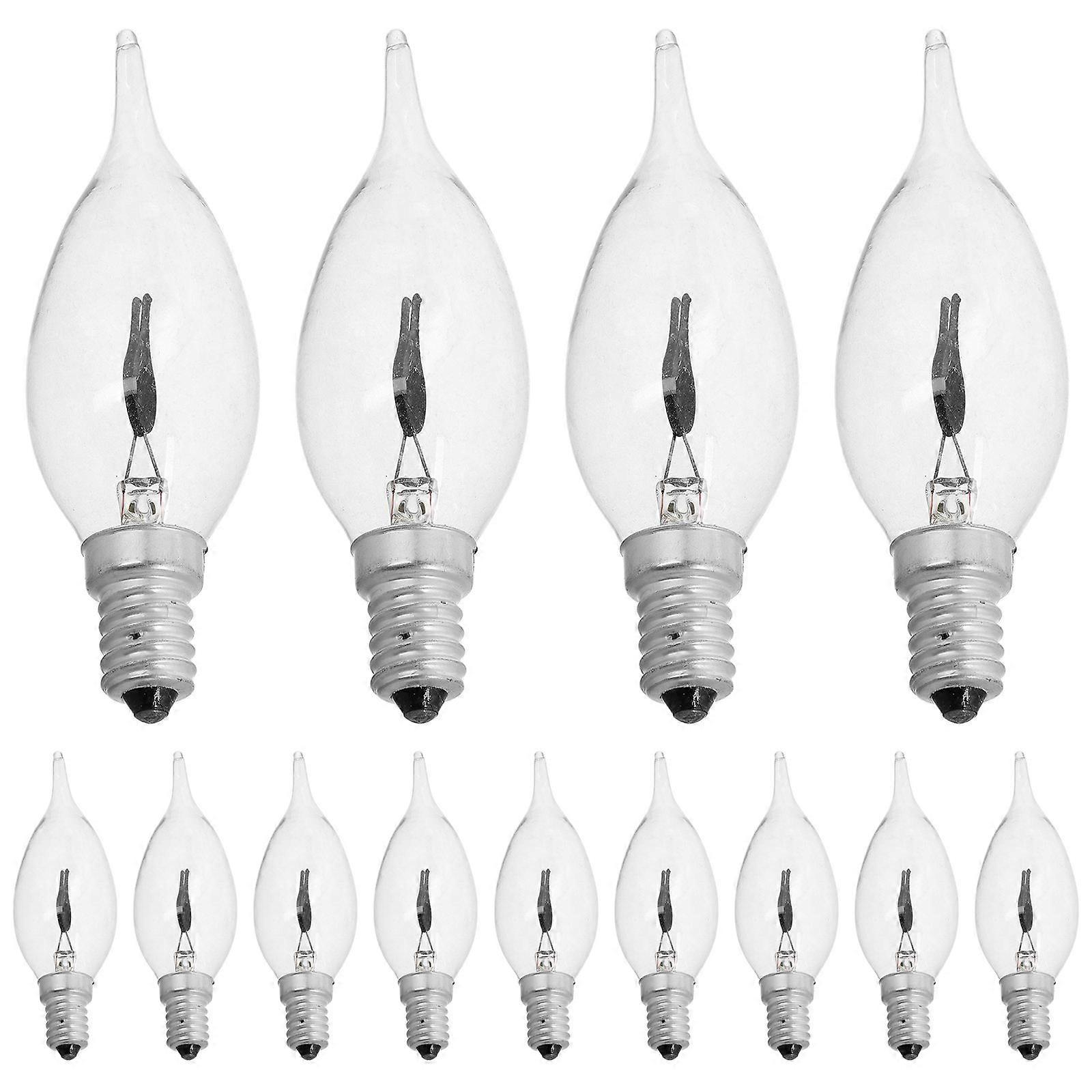 Flame Cylinder Lamp Decorative Flame Effect Light Bulbs 12Pcs