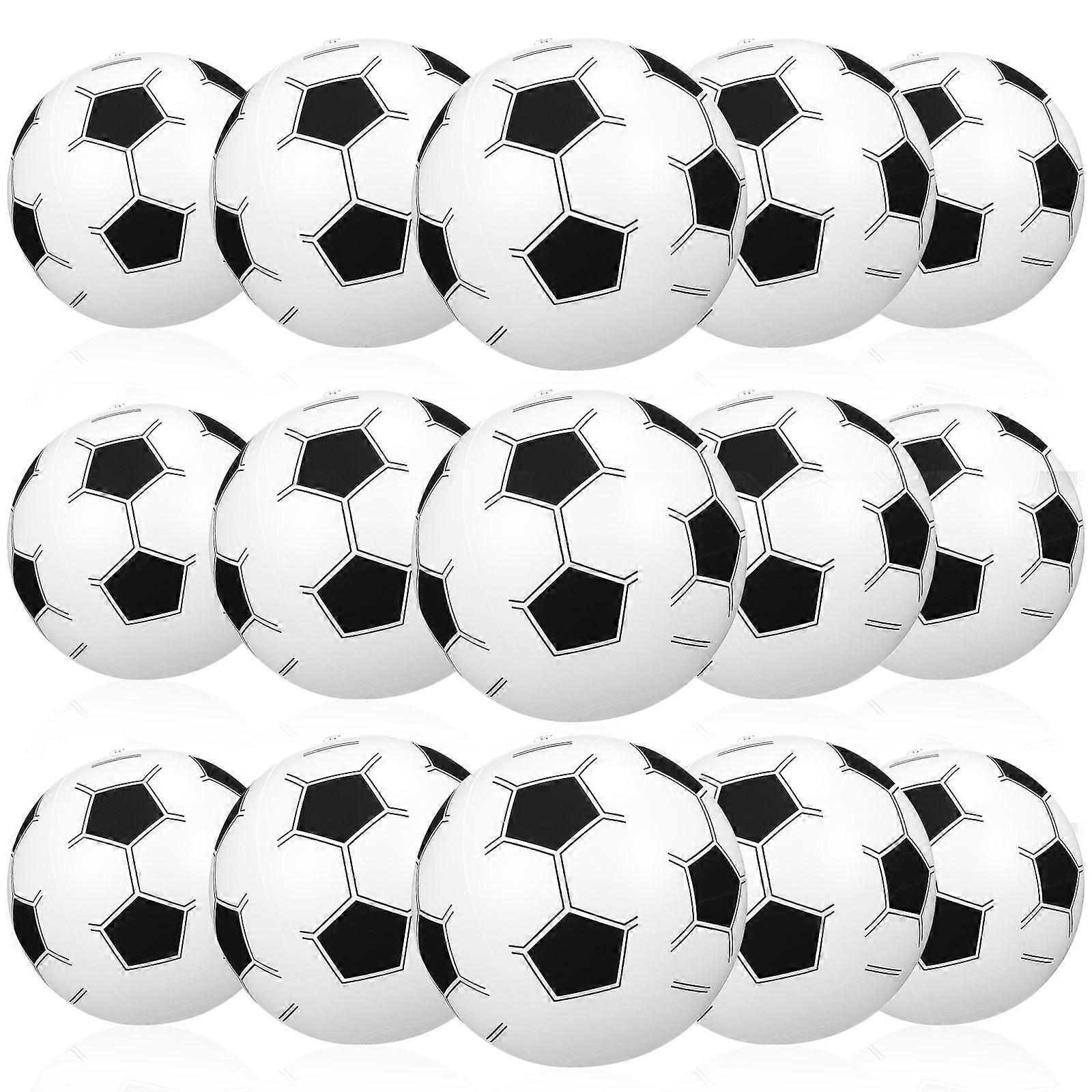 15Pcs Waterproof Inflatable Footballs For Summer Beach Games And Swimming Pools Suitable For Multiple Users With Air Valve Design