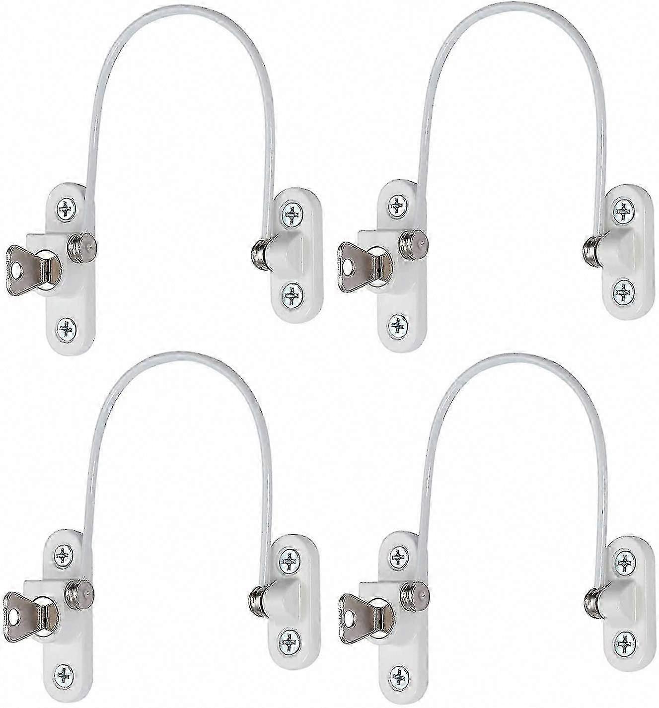4 Pcs Security Window Lock, Window Security Door Lock With Key