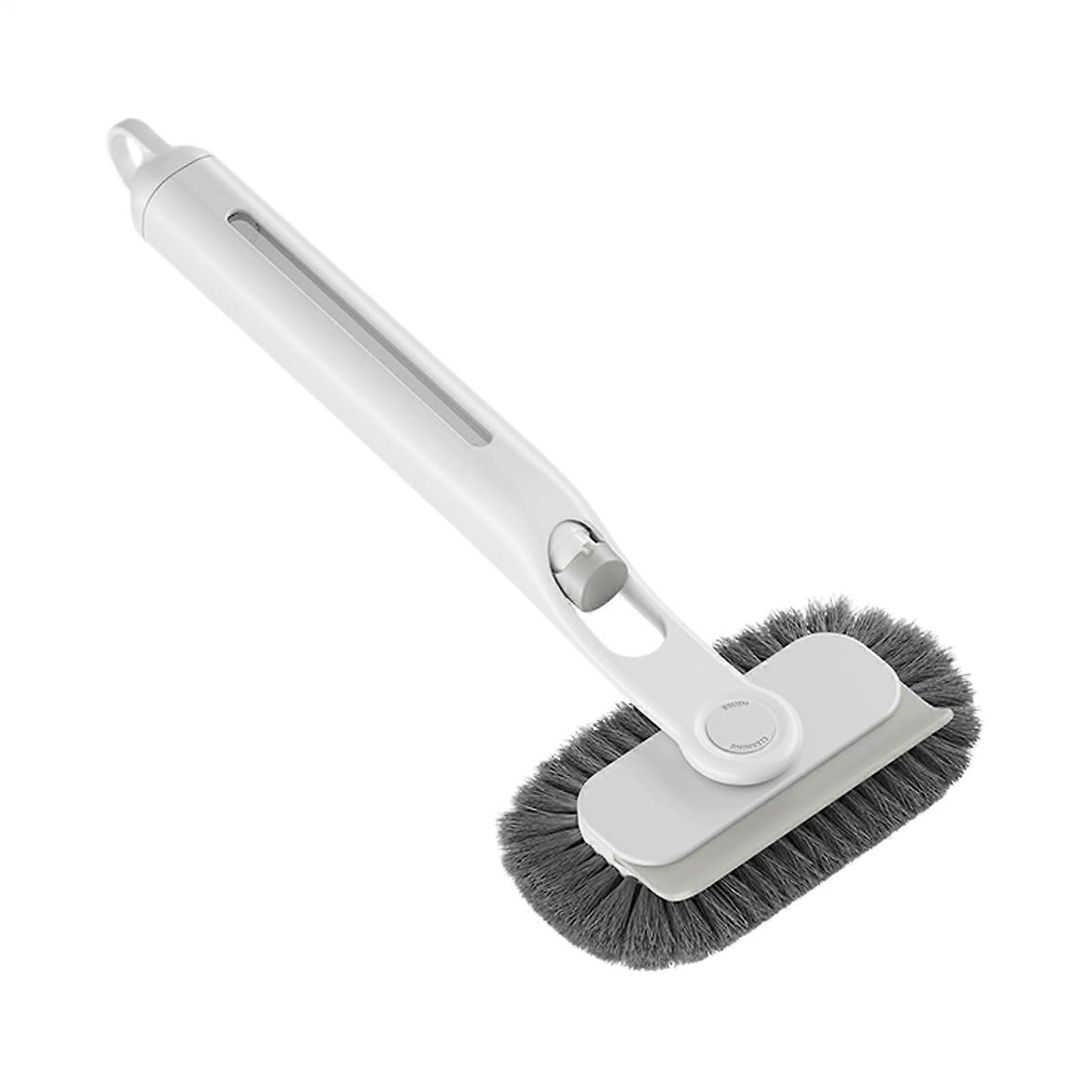 Cleaning brush for gaps, brush for shower tiles with soap dispenser, scrubbing tool for shower, sink, tile seals, corners, and hinges in the bathroom.