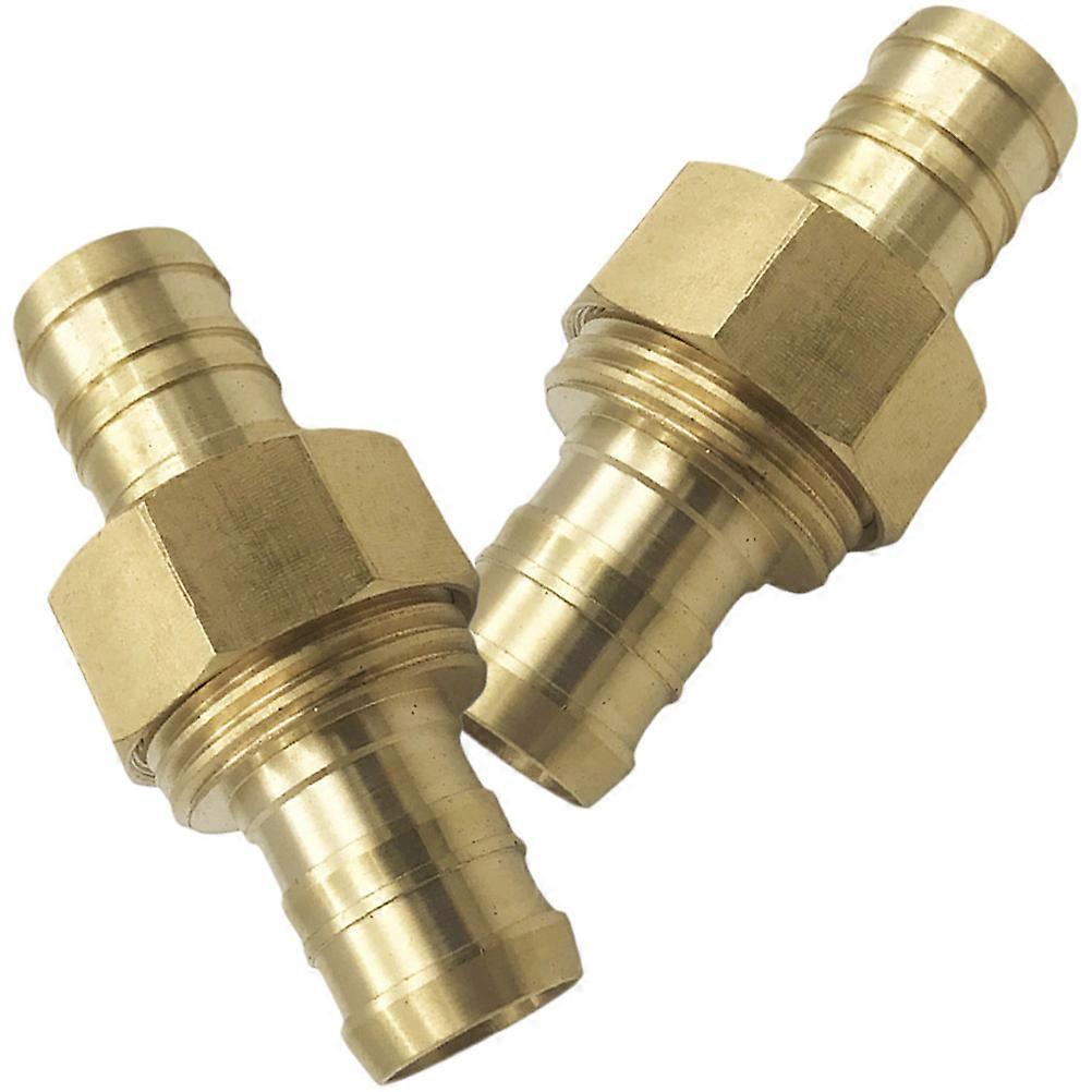 Outdoor Garden Hose Connector 2Pcs Durable Tight Connection For Gardening With Golden Brass Material