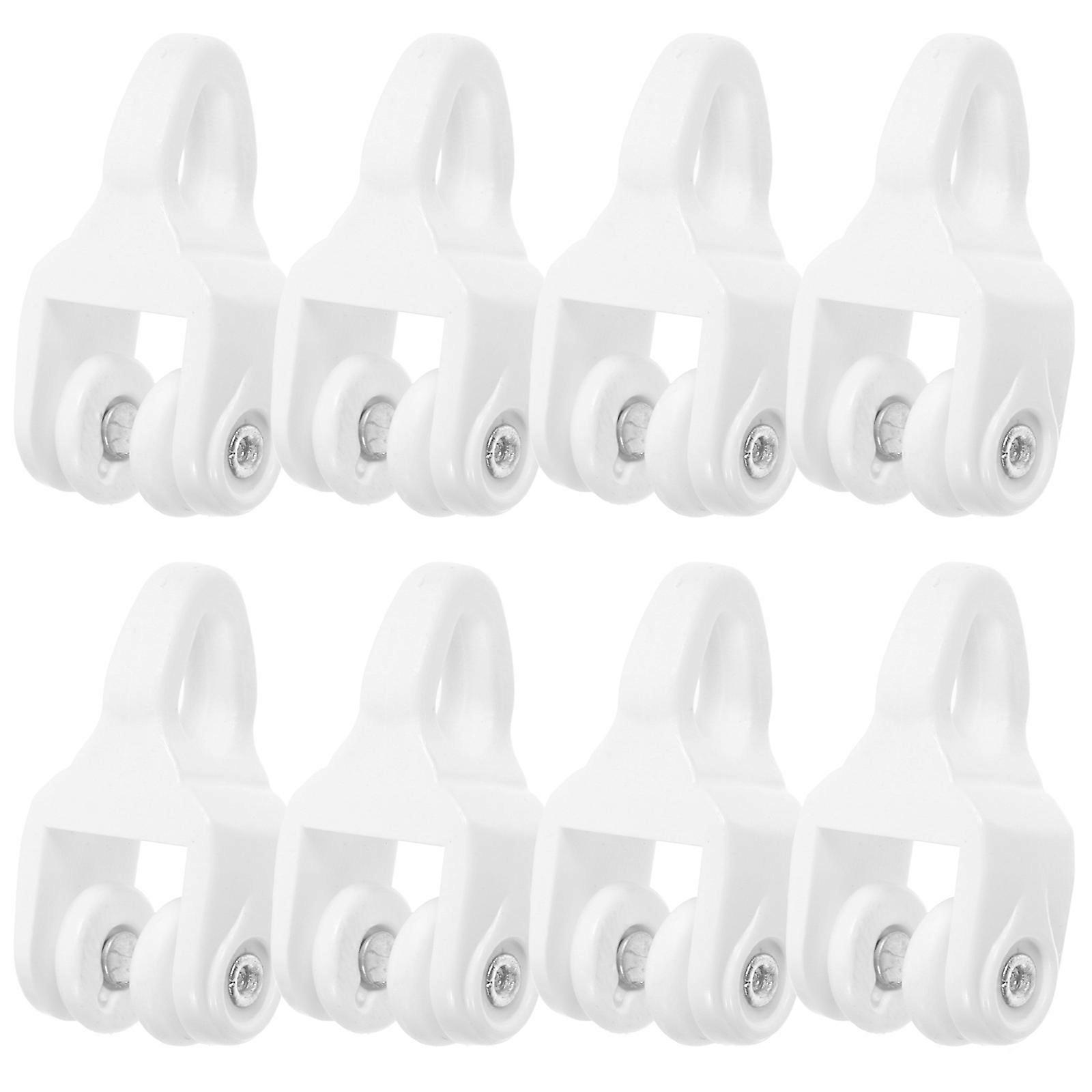 Curtain Track Roller Hooks for Home Office with Effortless Operation Silent Gliders and ABS Material White 30 Pieces