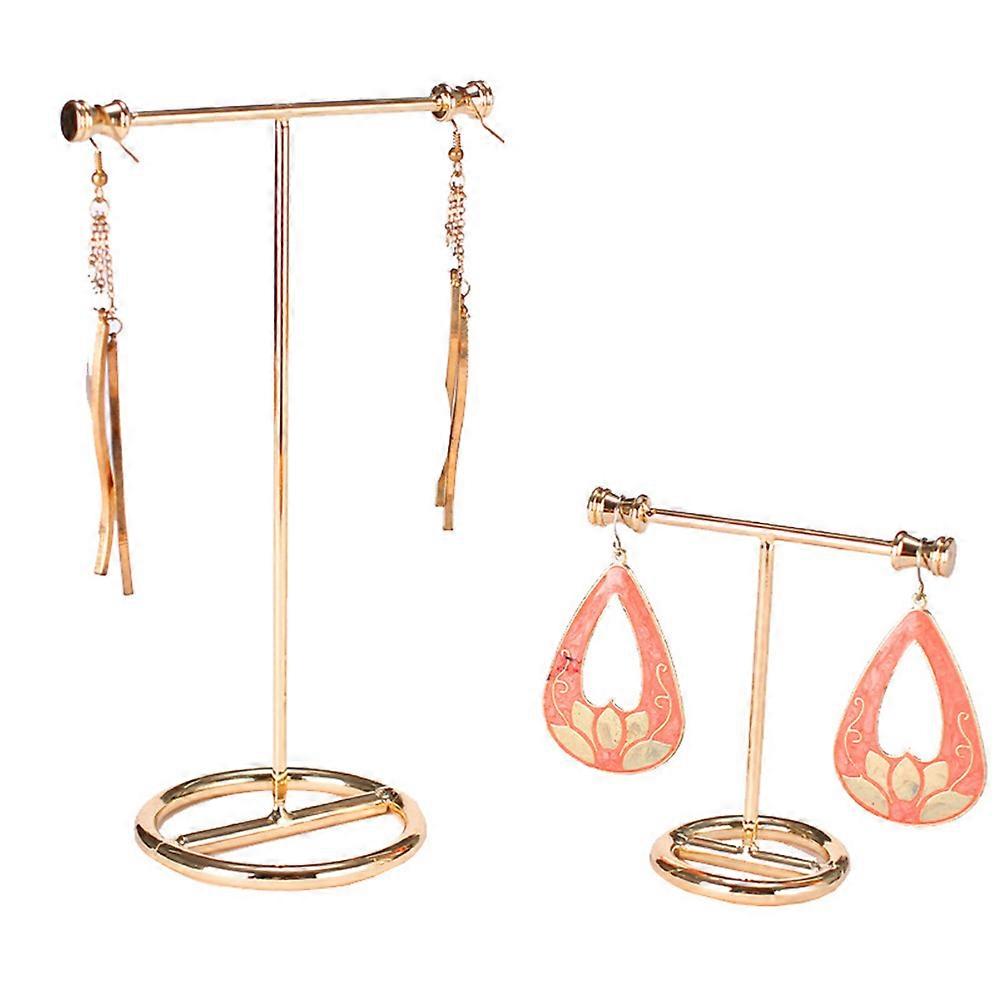 Sieraden displayrek, kettinghouder en organizer met 1 set gouden sieradenstandaards