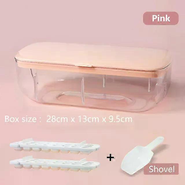 Ice Cube Tray with Storage Box Quick Demould Ice Cube Mold Lazy Ice Cube Maker for Cocktail Whiskey Bar Kithcen Tools Accessories
