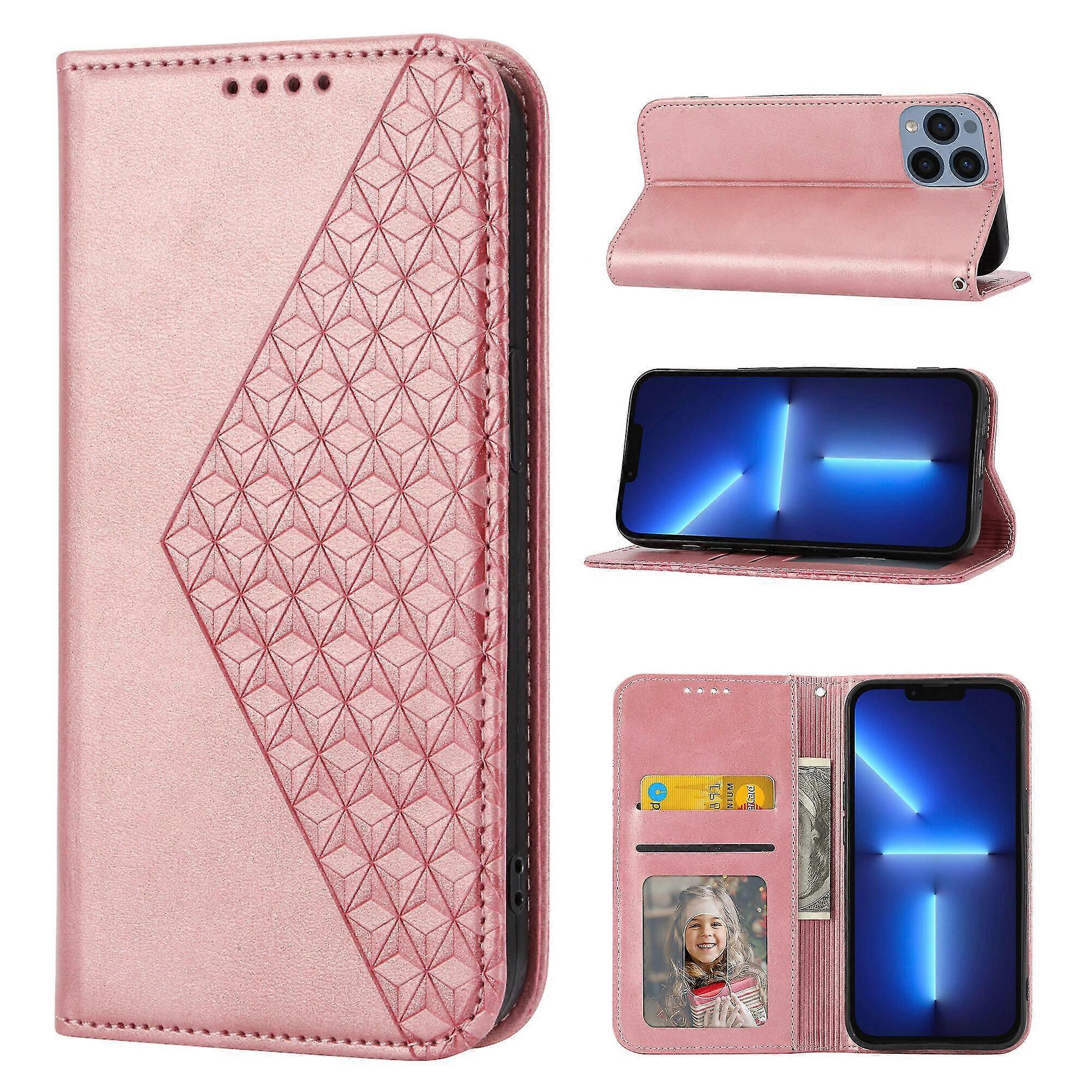 For iPhone 14 Pro Max Case, Leather Wallet Flip Case With Strap