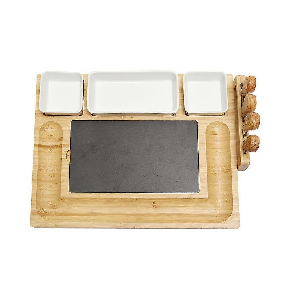 Cheese Board with Stainless Steel Accessories Perfect for Kitchen Use and Gifts Assorted Color