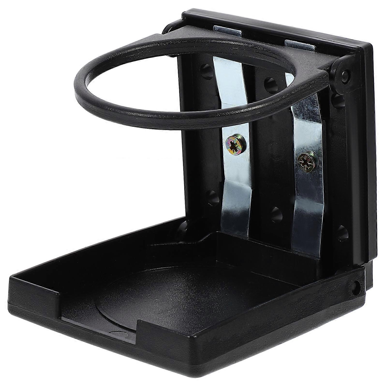 Black Plastic Car Cup Holder for Drink Storage 1pc