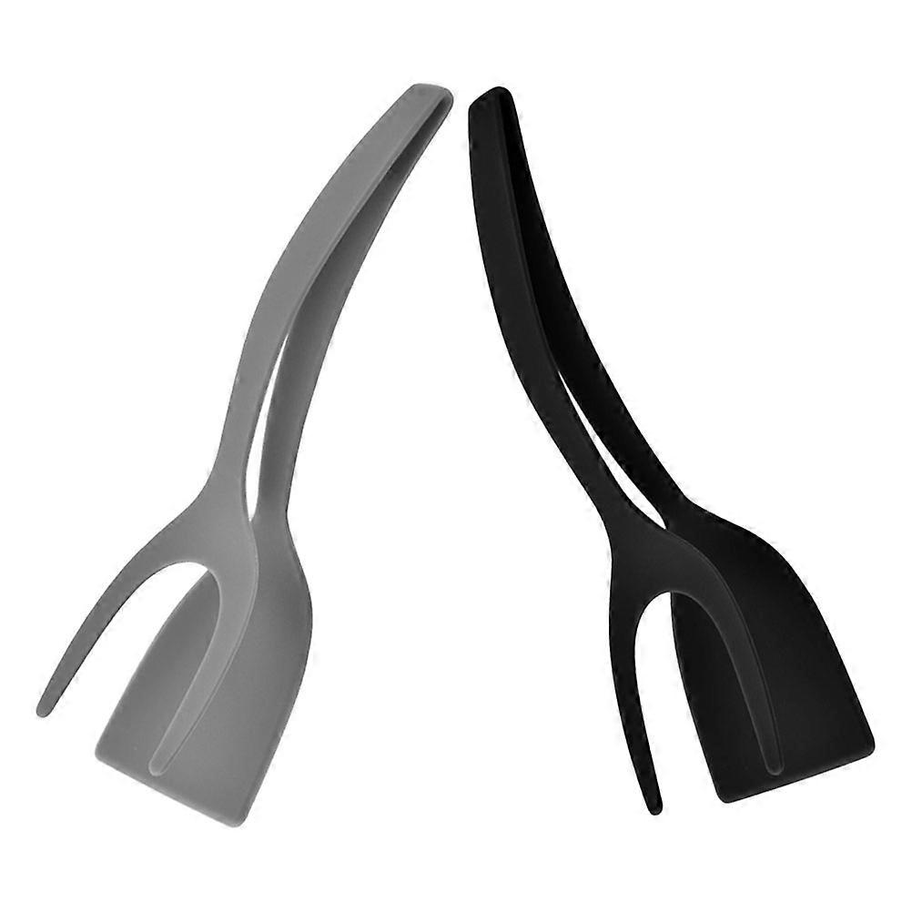 Two-in-One Design Spatula Tongs 2Pcs Nylon Kitchen Tool For Cooking Flipping Pancakes Heat Resistant