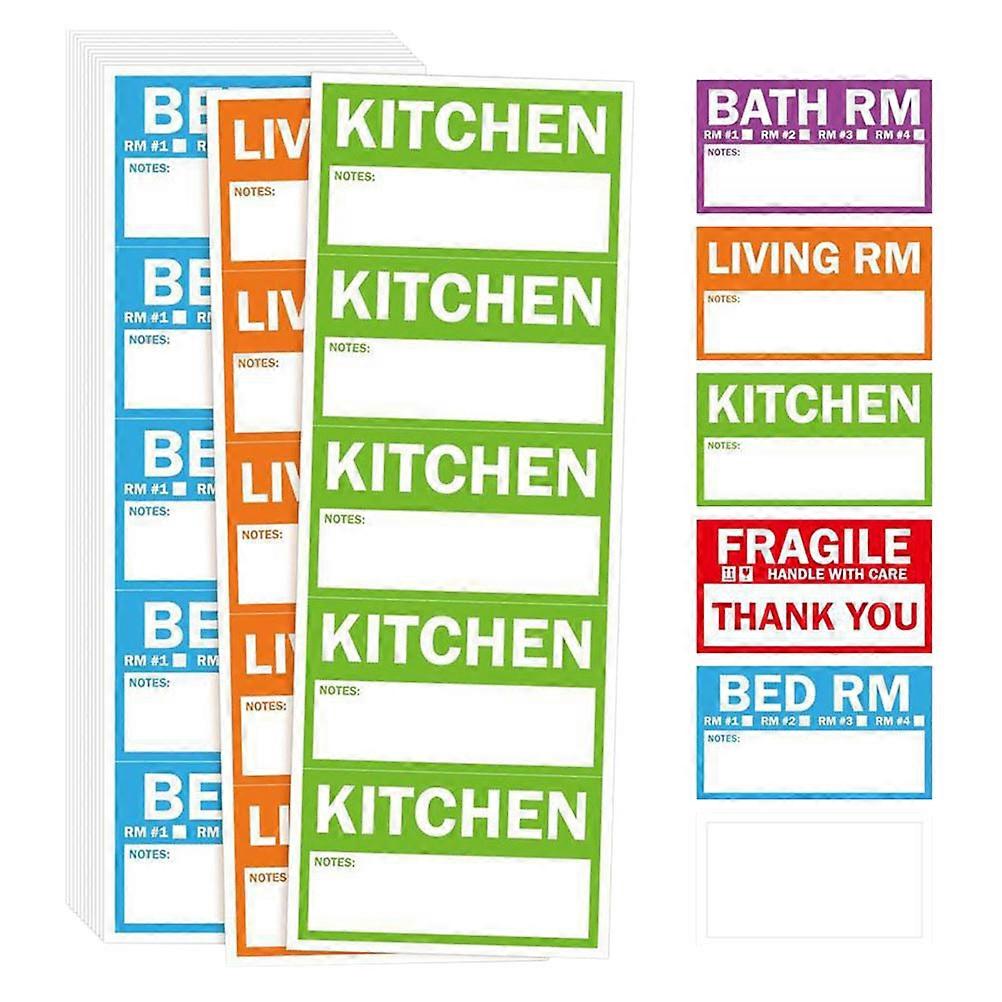 Rectangular Tag Stickers 300Pcs Self-Adhesive Classification Labels For Organizers Daily Use Blank Surface