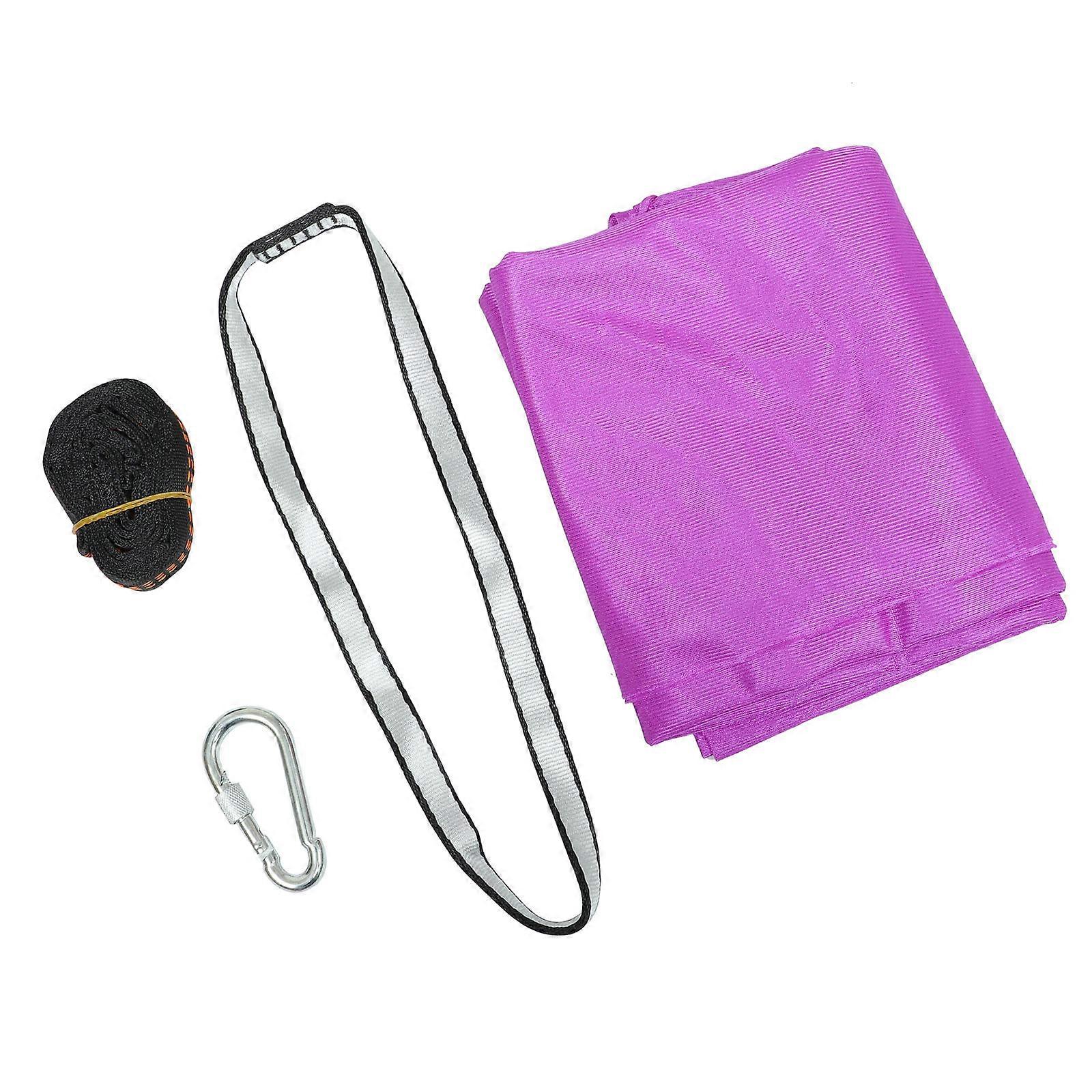 Portable Outdoor Kids Hammock For Leisure Activities In Purple Color Made Of Nylon And Metal For Gym Equipment