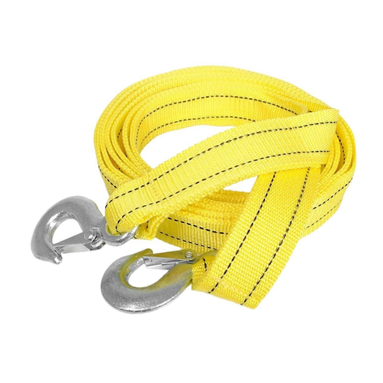 Nylon Auto Tow Rope with Metal Hooks, Tow Strap for Trucks and Vehicles, 1 Piece, TearResistant, Easy to Use for Emergency Assistance