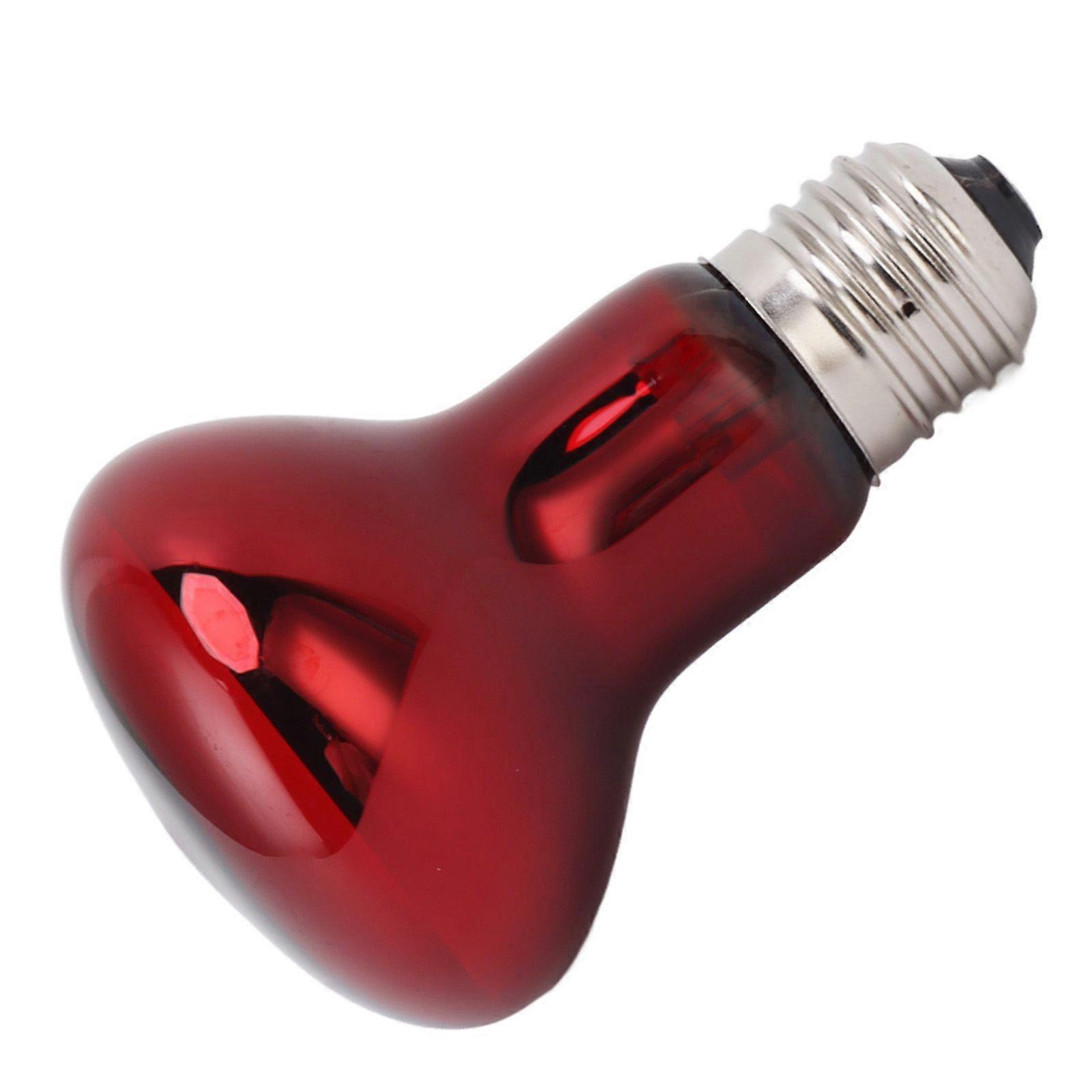 Reptile Heat Lamp Bulb E27 UVA Amphibian Basking Day and Night Heating Light Bulb for Bearded Dragon Lizard 220 to 240V Red 100W