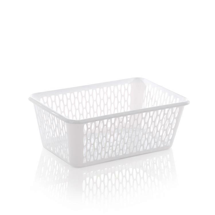 Leecroft 30 cm praktischer Korb, Weiß, 30 x 20 x 10 cm