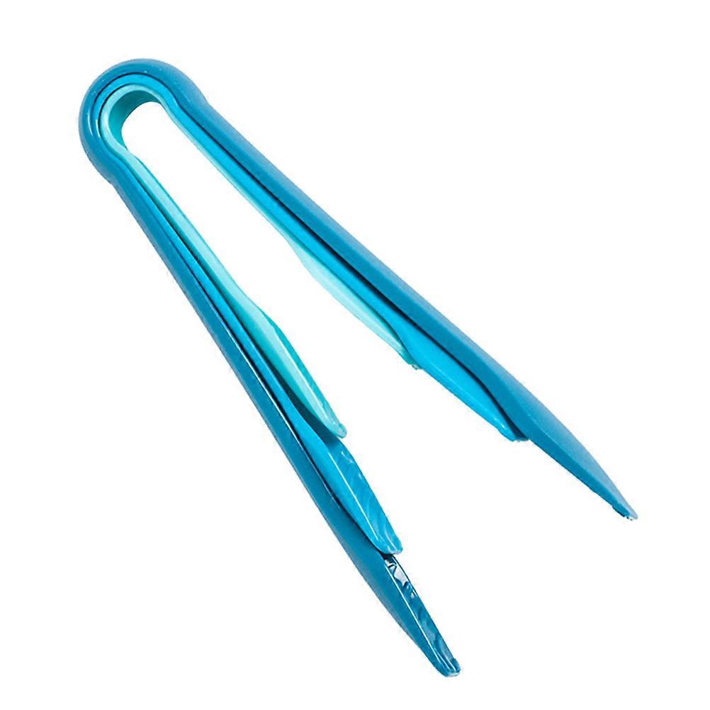 Blue Plastic Food Serving Tongs for Kitchen Use Made of PP Material Great for Picking Up Desserts and Pastries 3 Pieces