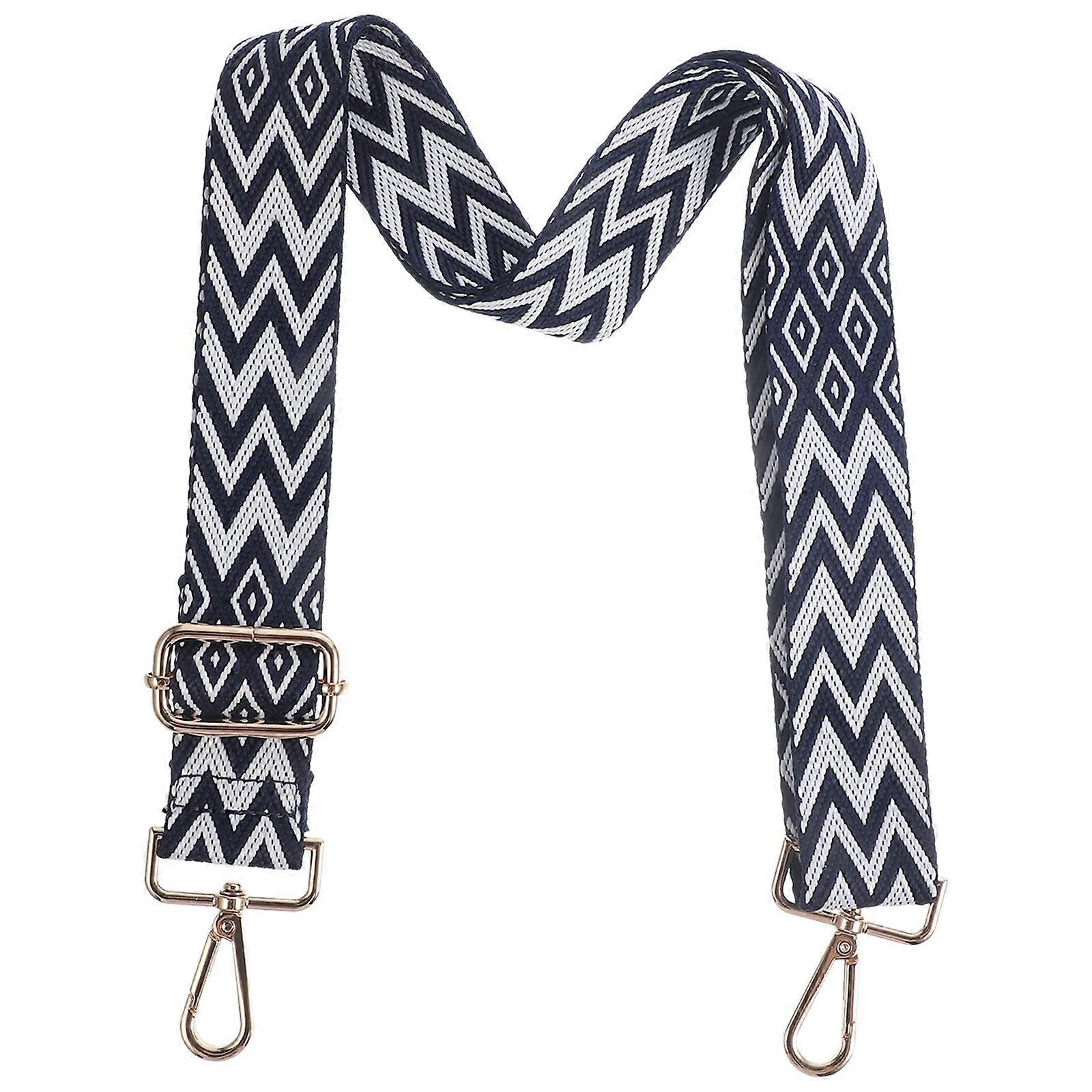 Universal Bag Strap 1Pc Ethnic Style Woven Belt Blue Material For Bag Replacement and Decoration