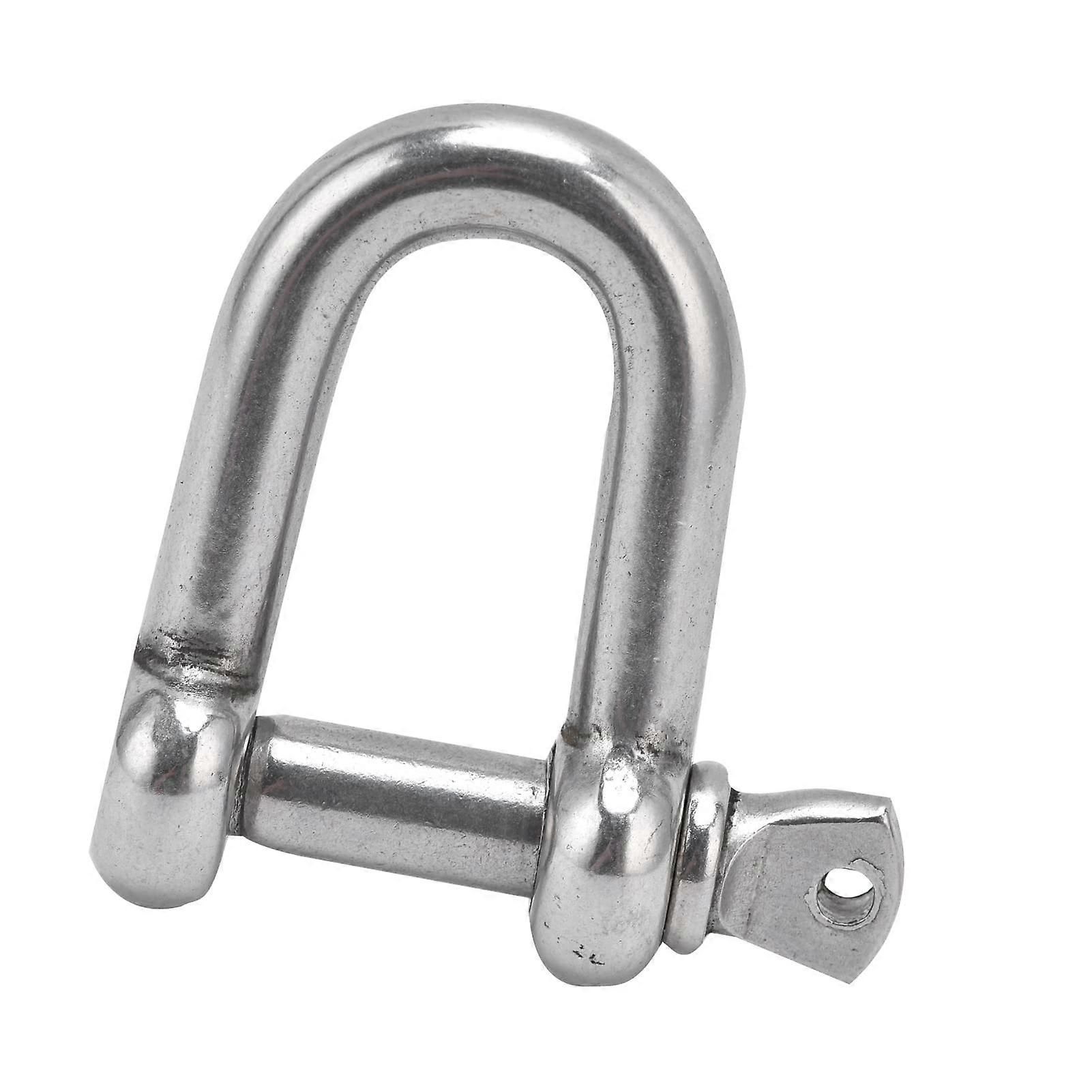 Stainless Steel DRing Shackle for Towing, Outdoor Camping Rope (2)