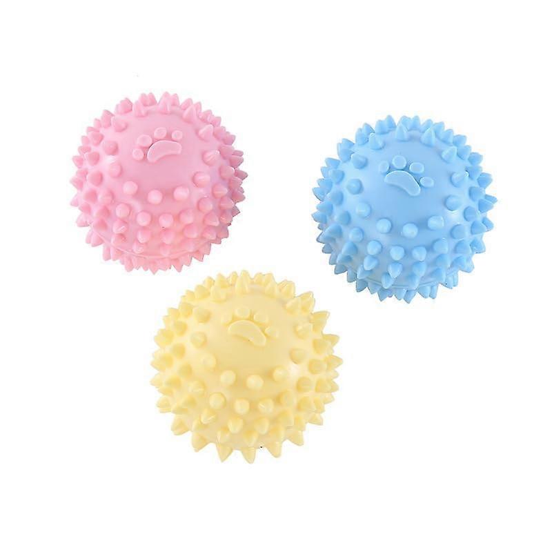 Super Durable Chew Ball for Dogs and Cats, Teeth Cleaning Training Toy, No Squeak, 3-Pack, 6CM Size
