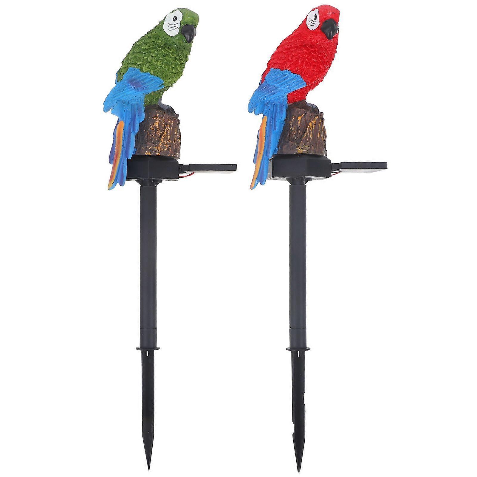 2pcs Parrot Garden Solar Light Lawn Stake Lamp LED Outdoor Decorative Light