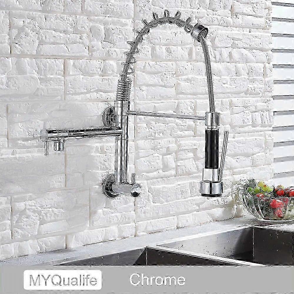 Pull down mixer for tiny homes - Chrome black single cold water faucet