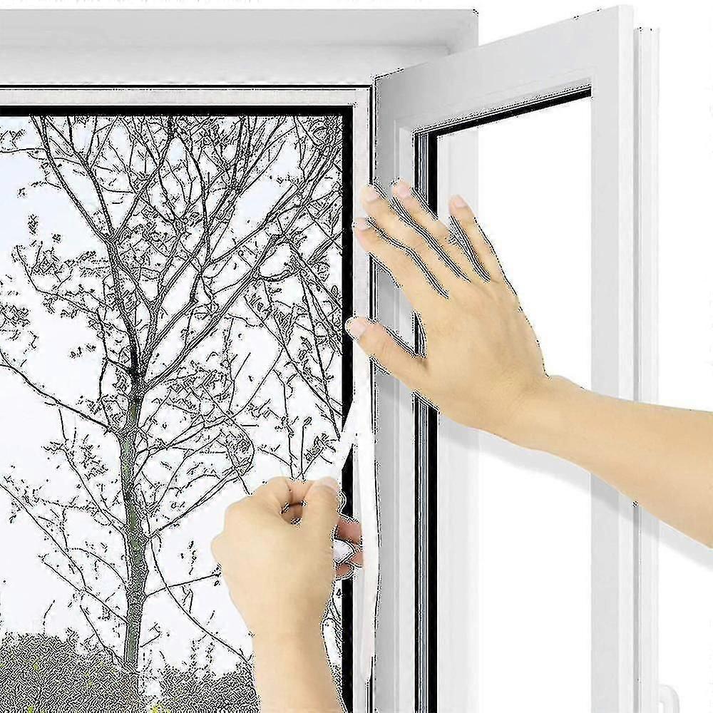 Universal Transparent Window Fly Screen, Washable Mesh Adjustable Insect Net, Max 130x150cm