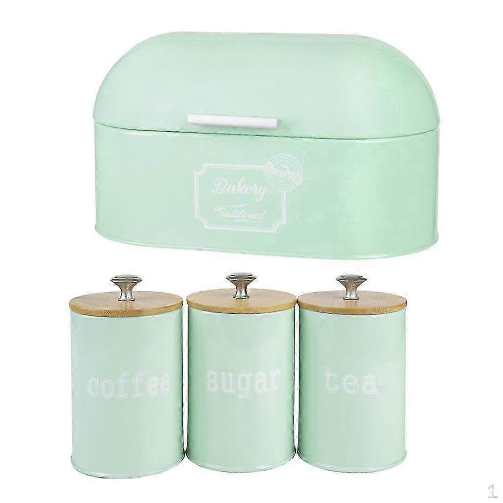 Metal Bread Storage Box - Countertop Space-Saving, Extra Large, Vintage Bin Suitable for Kitchen-jc