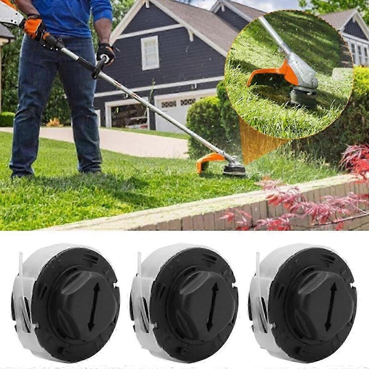 3 件装 C3-2 替换线轴,适用于 Stihl FSA 57,带 AutoCut C3-2 除草头 - 更换 4009 710 4305 4009 710 4306