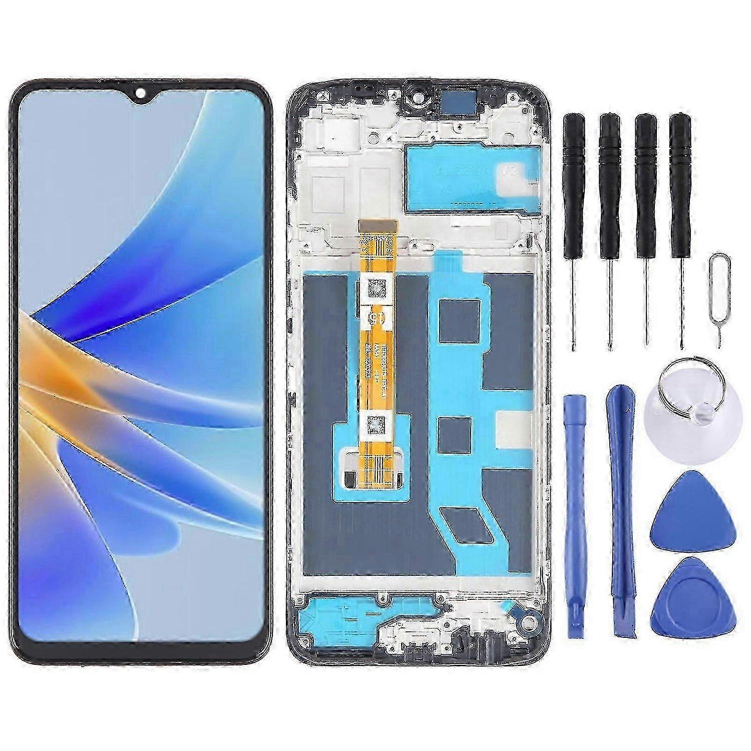OPPO A17 OEM LCD Screen Digitizer Complete Assembly with Frame - Quality Replacement Part