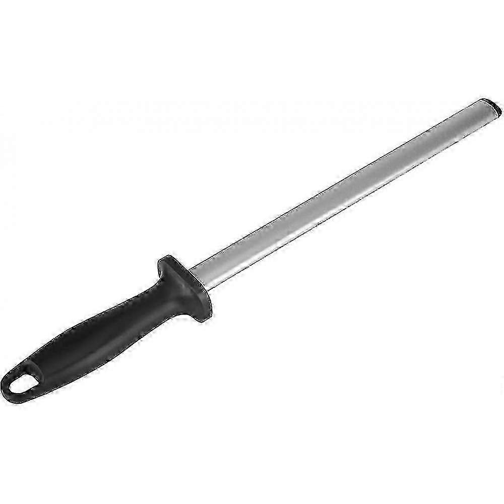 10" Diamond Sharpening Steel, Professional Extra Fine Oval Knife Sharpener Rod