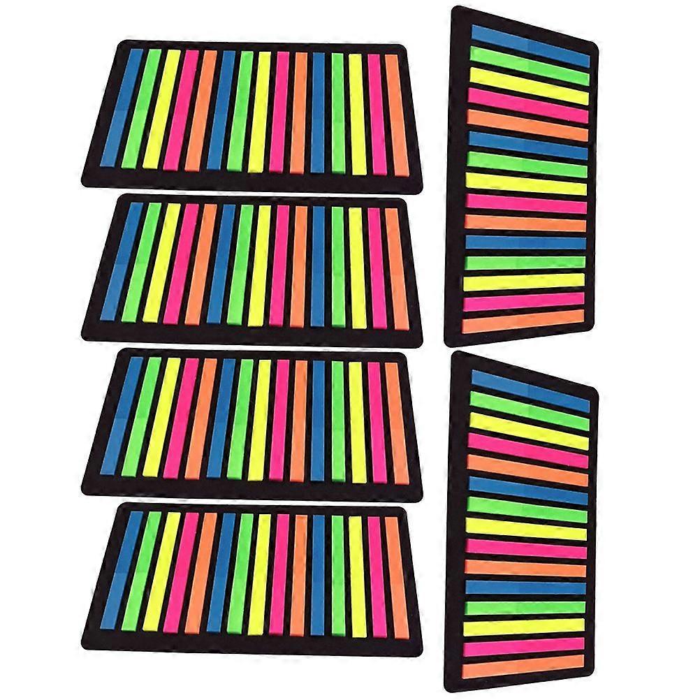 6 Books of Thin Note Strip Transparent Highlight Strips Portable Page Markers for Highlight