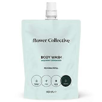 Bower Collective Wild Mint Bergamot Bower Natural Body Wash 400ml - 4 Pack