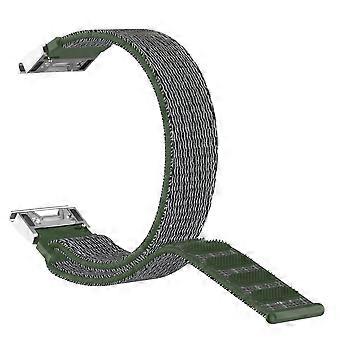 For Garmin Forerunner 570 42mm/Fenix 7S/6S/Fenix 5S Plus Loop Fastener Nylon Watch Strap Adjustable 