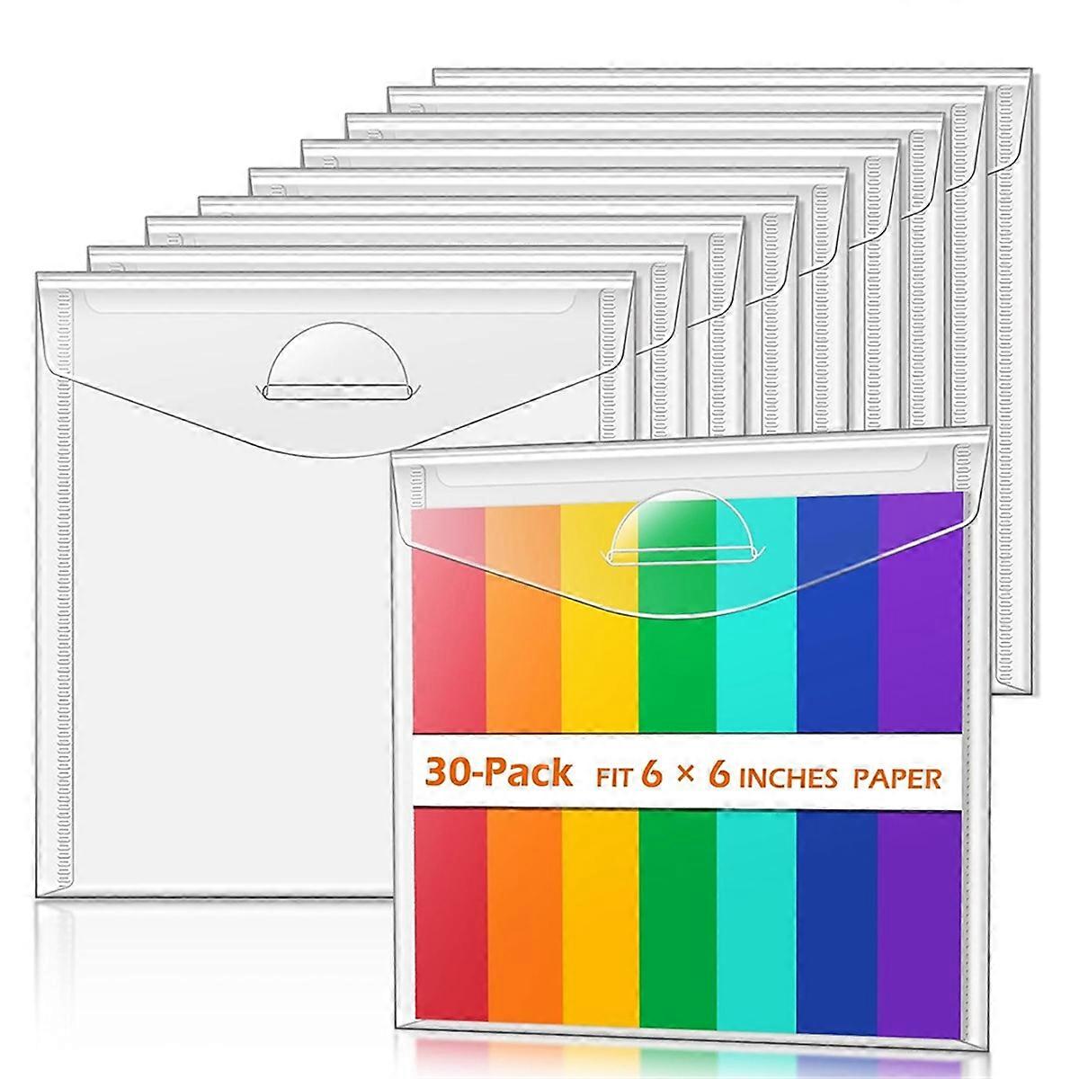 6x6 Inch Scrapbook Storage, Scrap Storage with Lid, 30 PCS