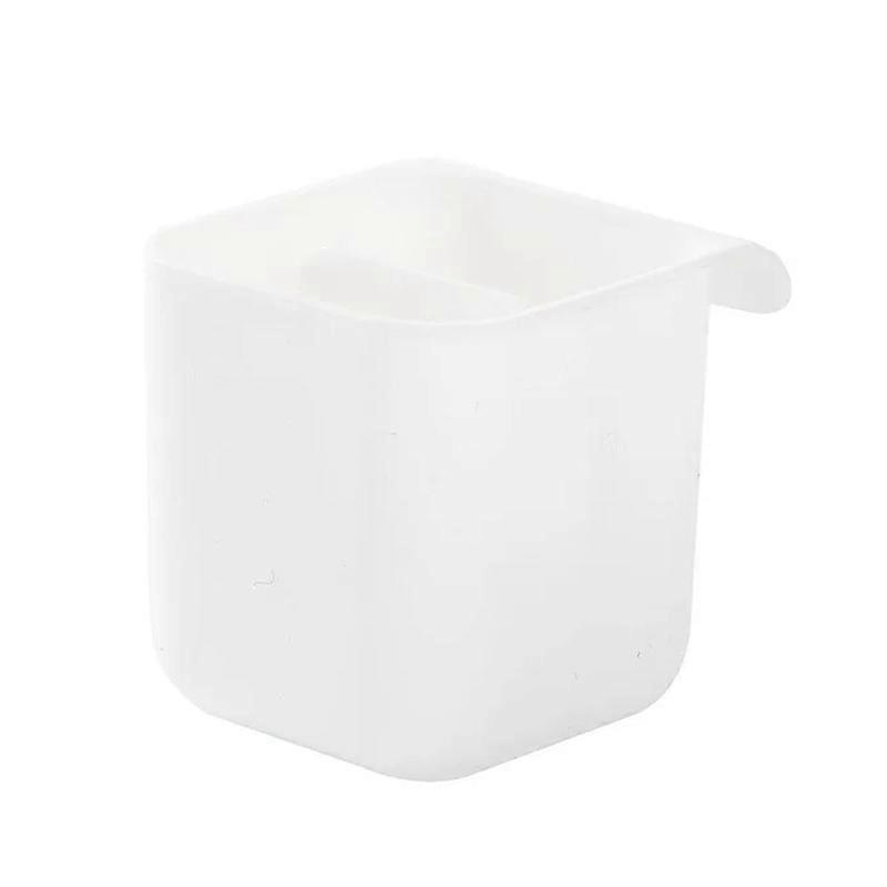 Desk Adhesive Pen Holder Square Double-layer-White