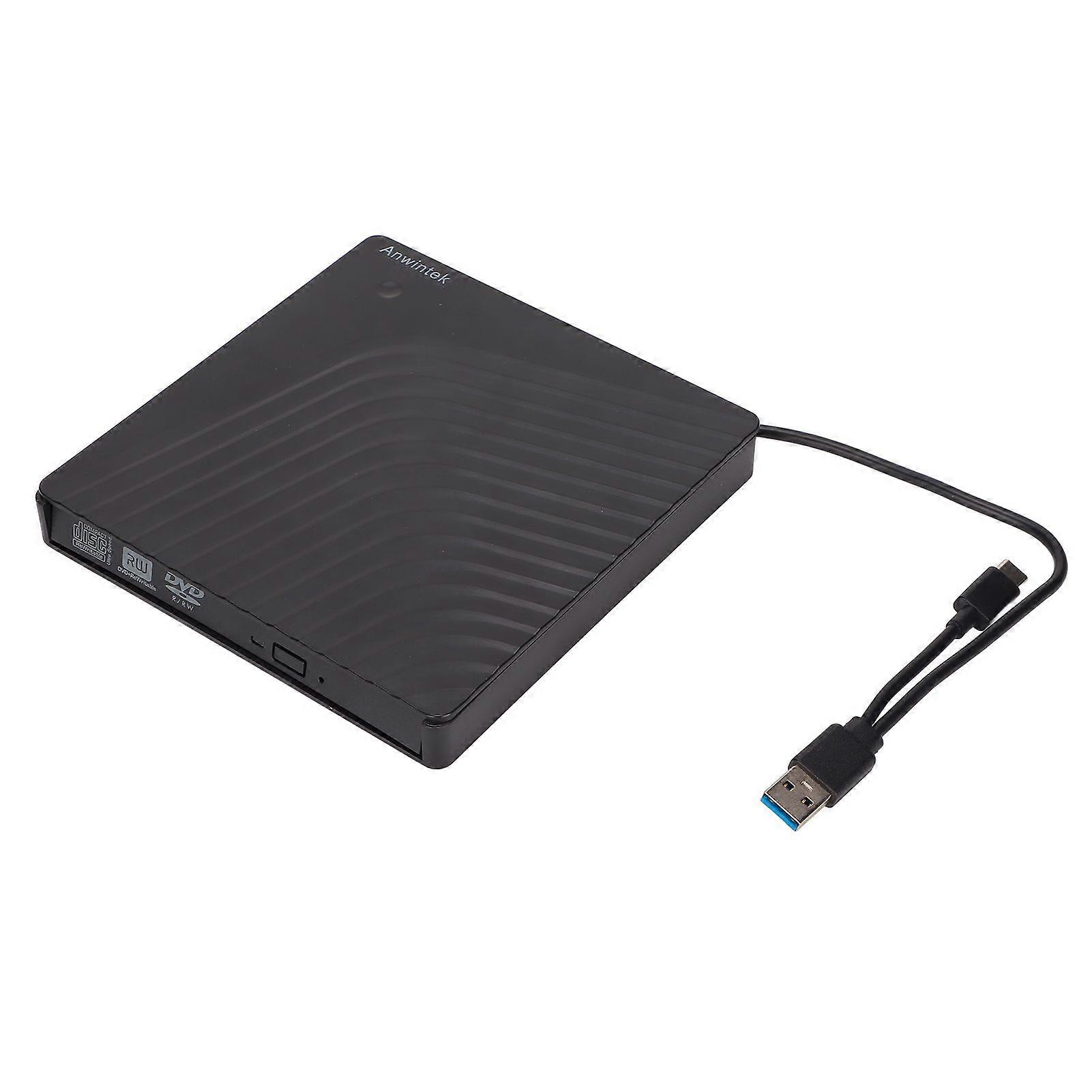 External DVD Drive Box Portable Mobile USB3.0/USB2.0 5 Gbps Laptop Optical Drive Enclosure for 12.7mm DVD RW Drive