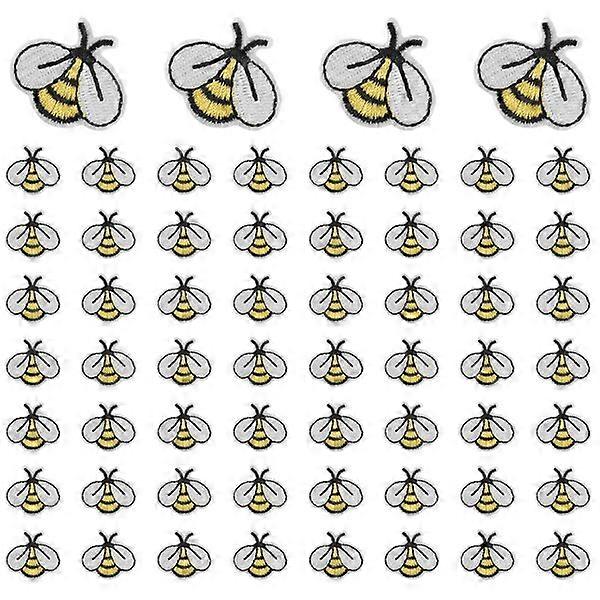Embroidery bee patches, 60 pcs, suitable for multi-item decoration