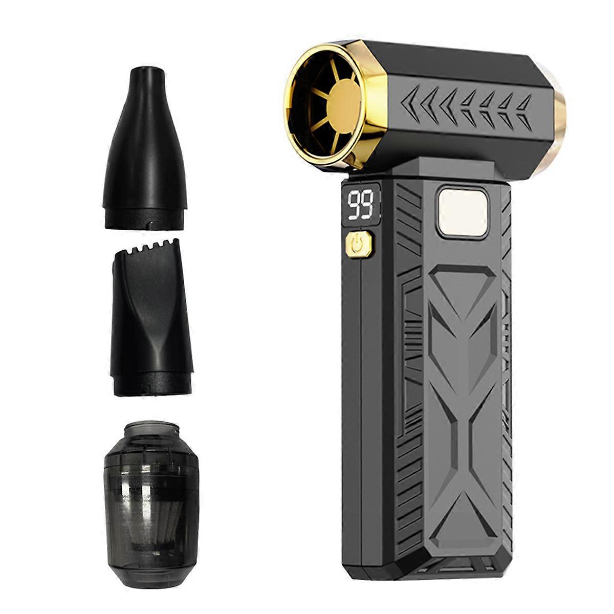 Turbo Fan Violent Fan 130000RPM Powerful Vacuum Air Blower Dust Cleaner Brushless Motor Strong Winds Blower Black