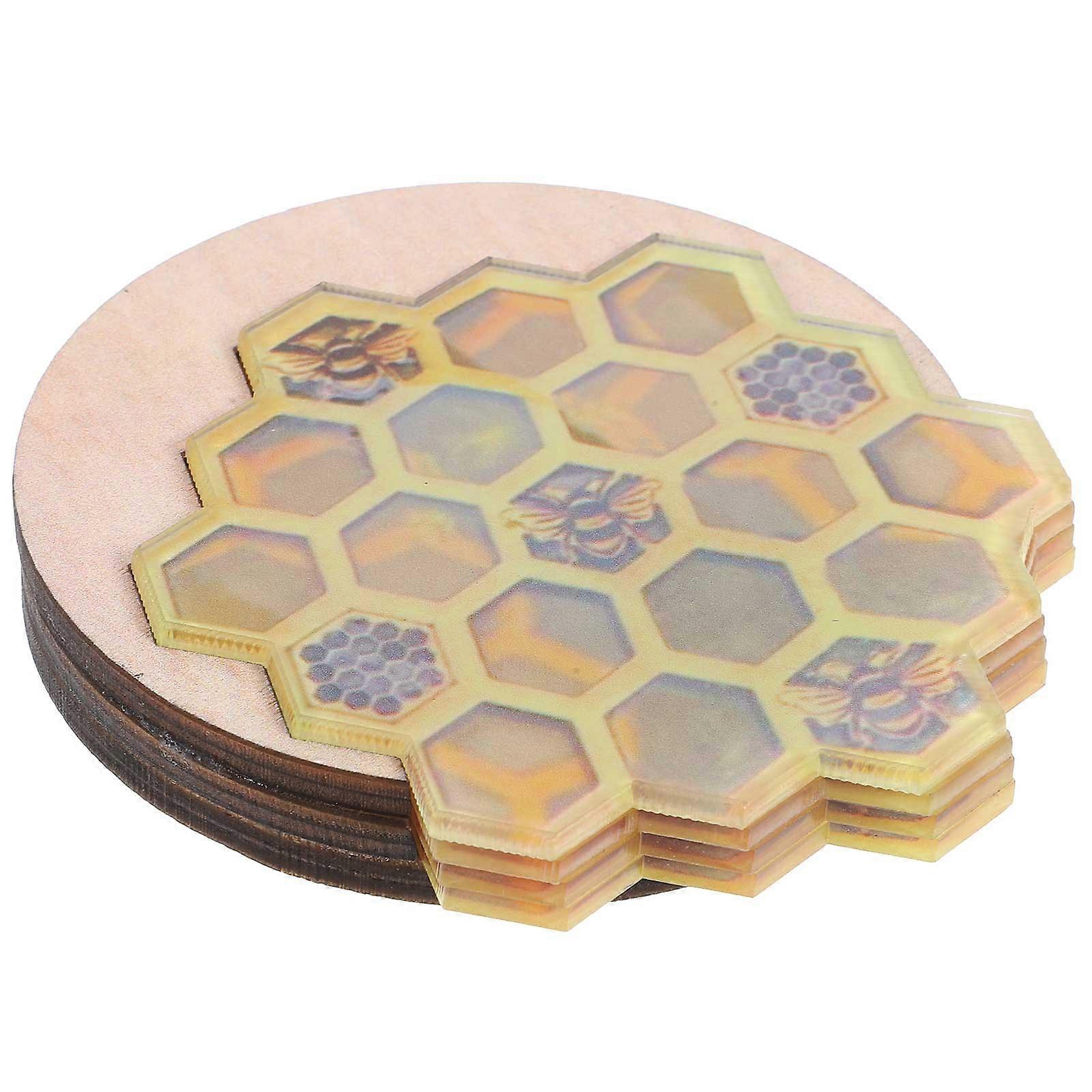 Cup Coasters Set 1 Set Honeycomb Shape Practical Heat Shield For Everyday Use