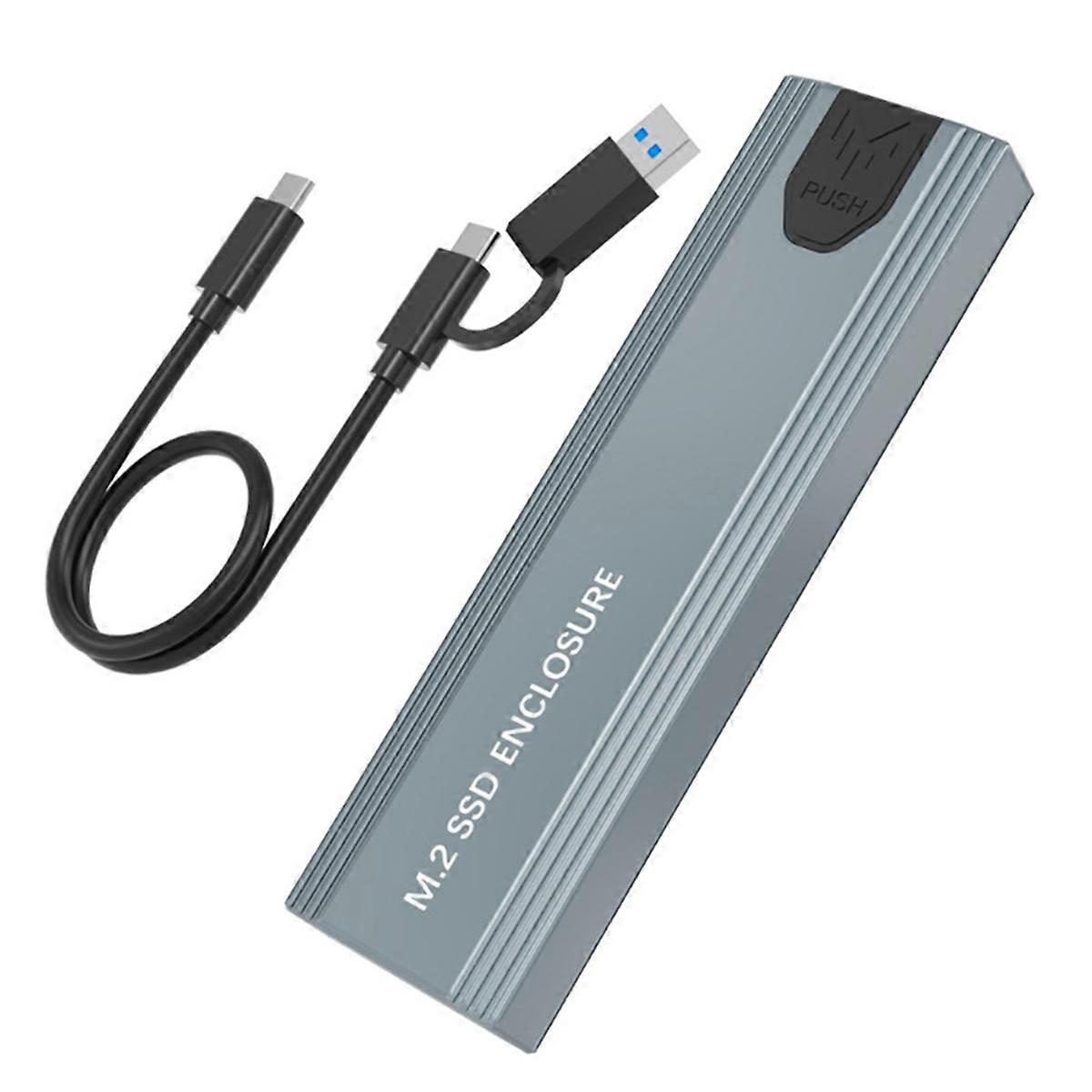 M2 SSD Case M.2 NVMe SSD Enclosure M.2 to USB Type C SSD Adapter 10Gbps USB 3.1 External Case Supports M and B