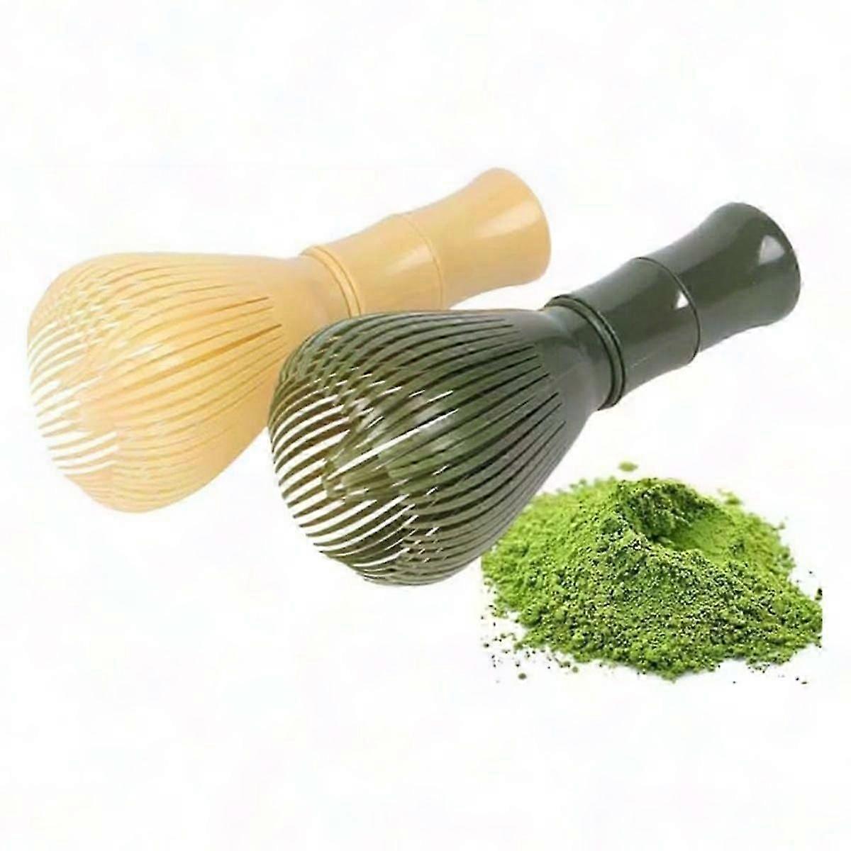 2PCS Reusable PP Resin Matcha Whisk Chasen Brush for Green Tea Powder Preparation