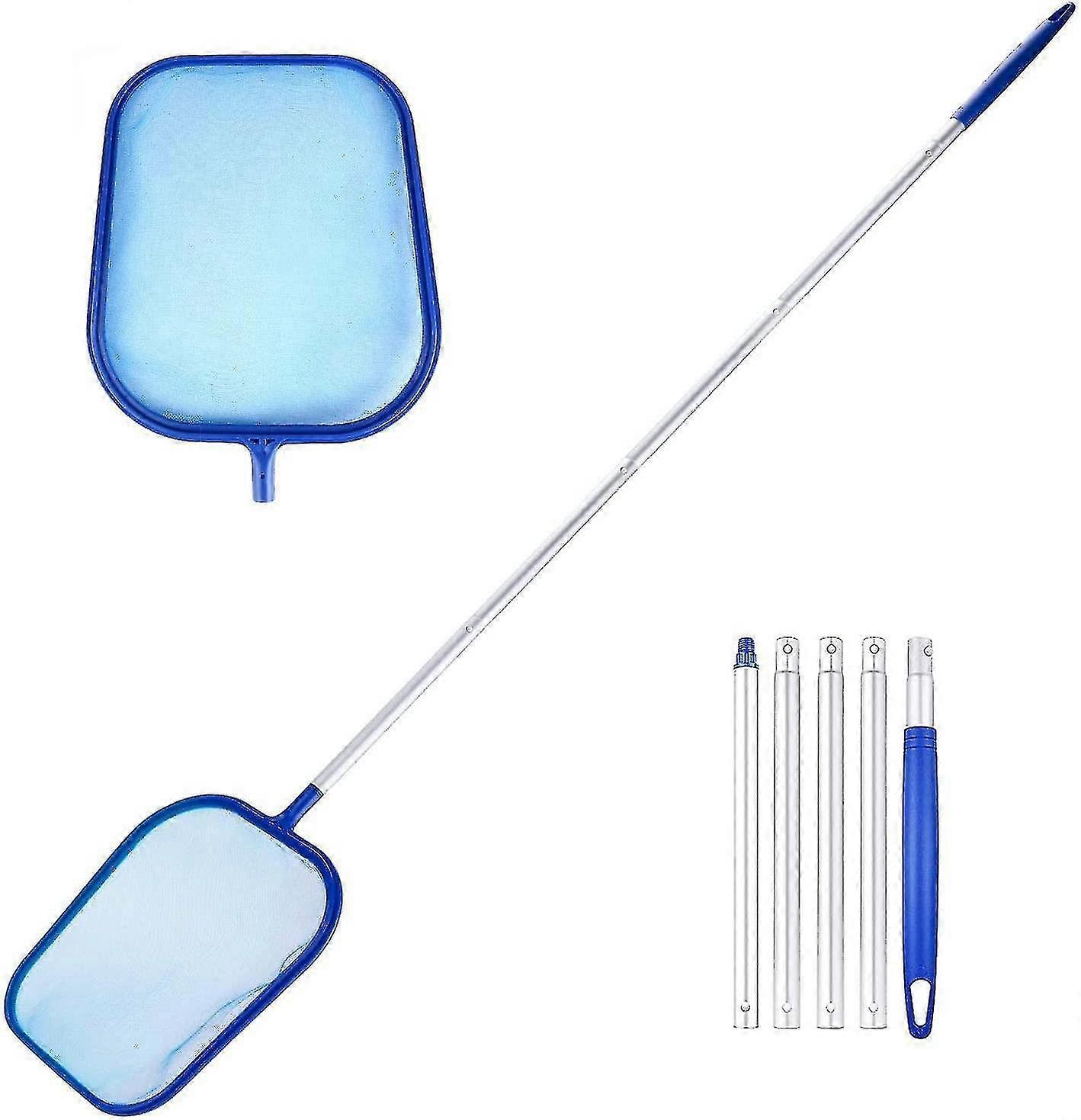 Pool Net, Aluminum Telescopic Pole Swimming Pool Leaf Skimmer Net