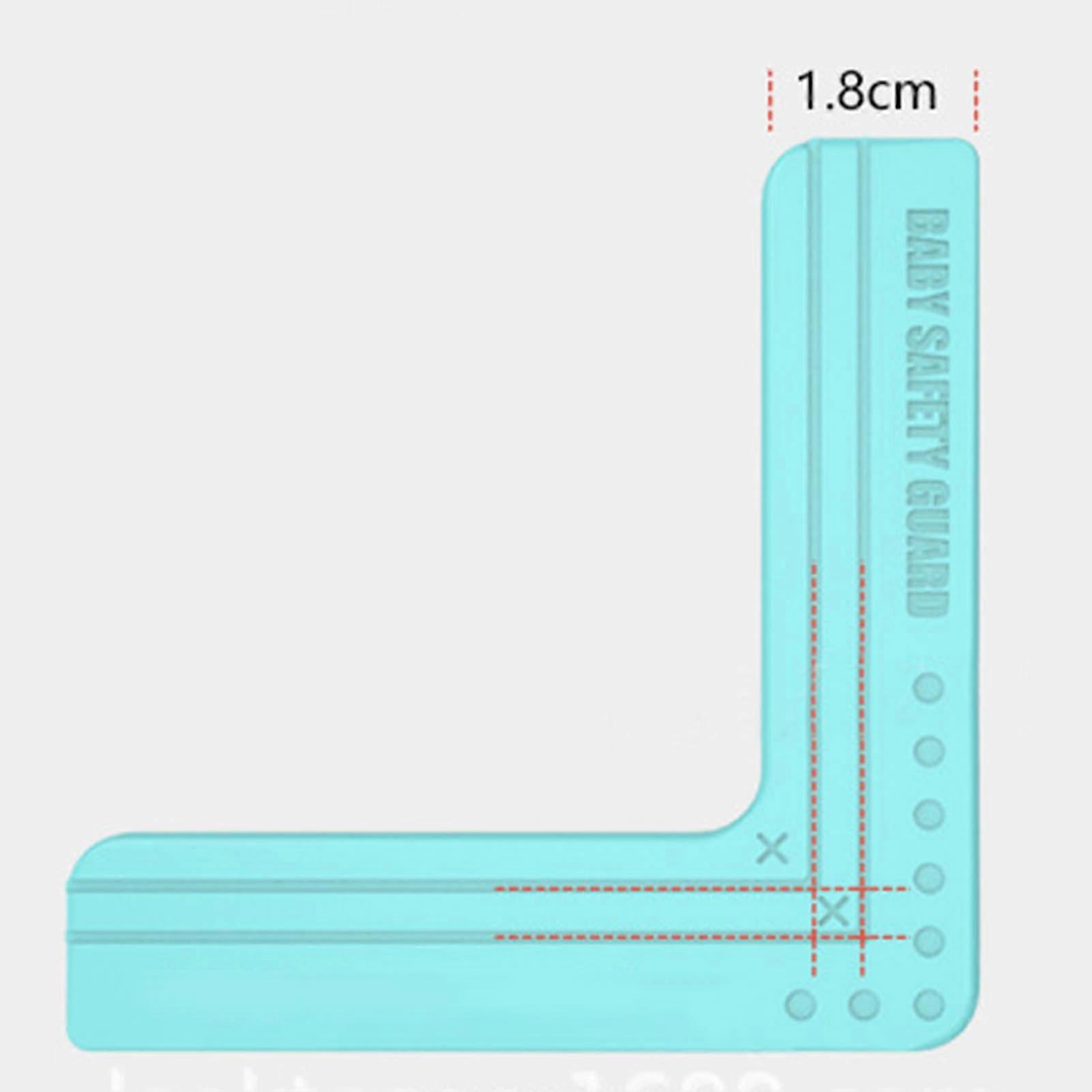 4Pcs Blue Silicone Door Window Corner Guards 1.8cm Baby Proofing