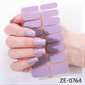 Reine farbe einfache nagellack film nagel aufkleber 16 finger heißer verkauf heißer nail art aufkleber volle aufkleber ZE-0764 bare stück + nagel datei