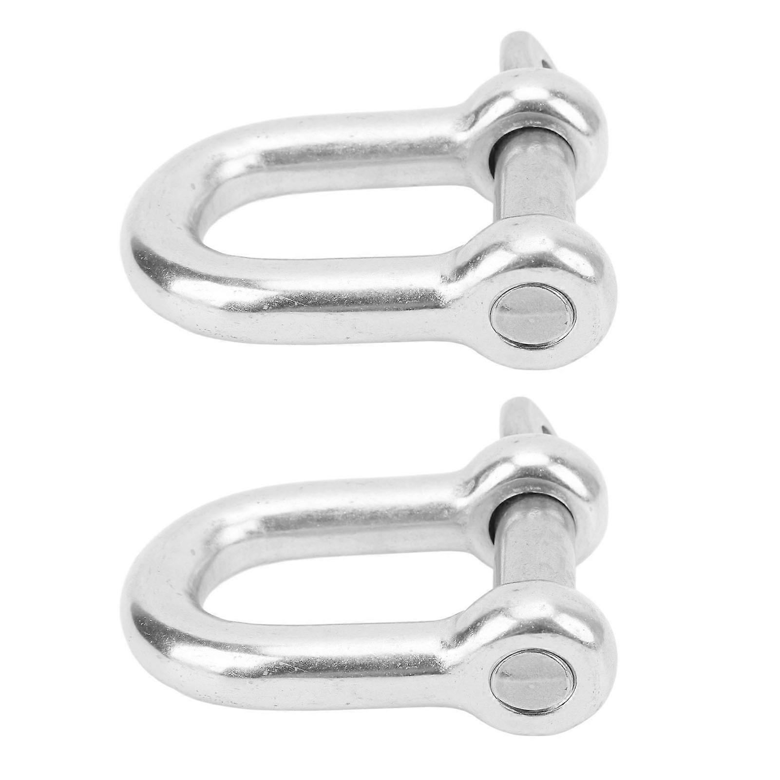 Lot De 5 Mousquetons INOX AISI 316 - 10x100 Mm, Charge 870 Kg, Pour Slackline, Hamac, Marine