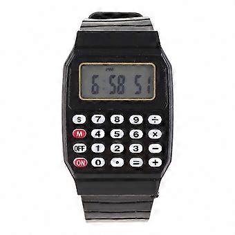 Kinder Silikon Taschenrechner Uhr für Kinder Multifunktions Digitale Armbanduhr