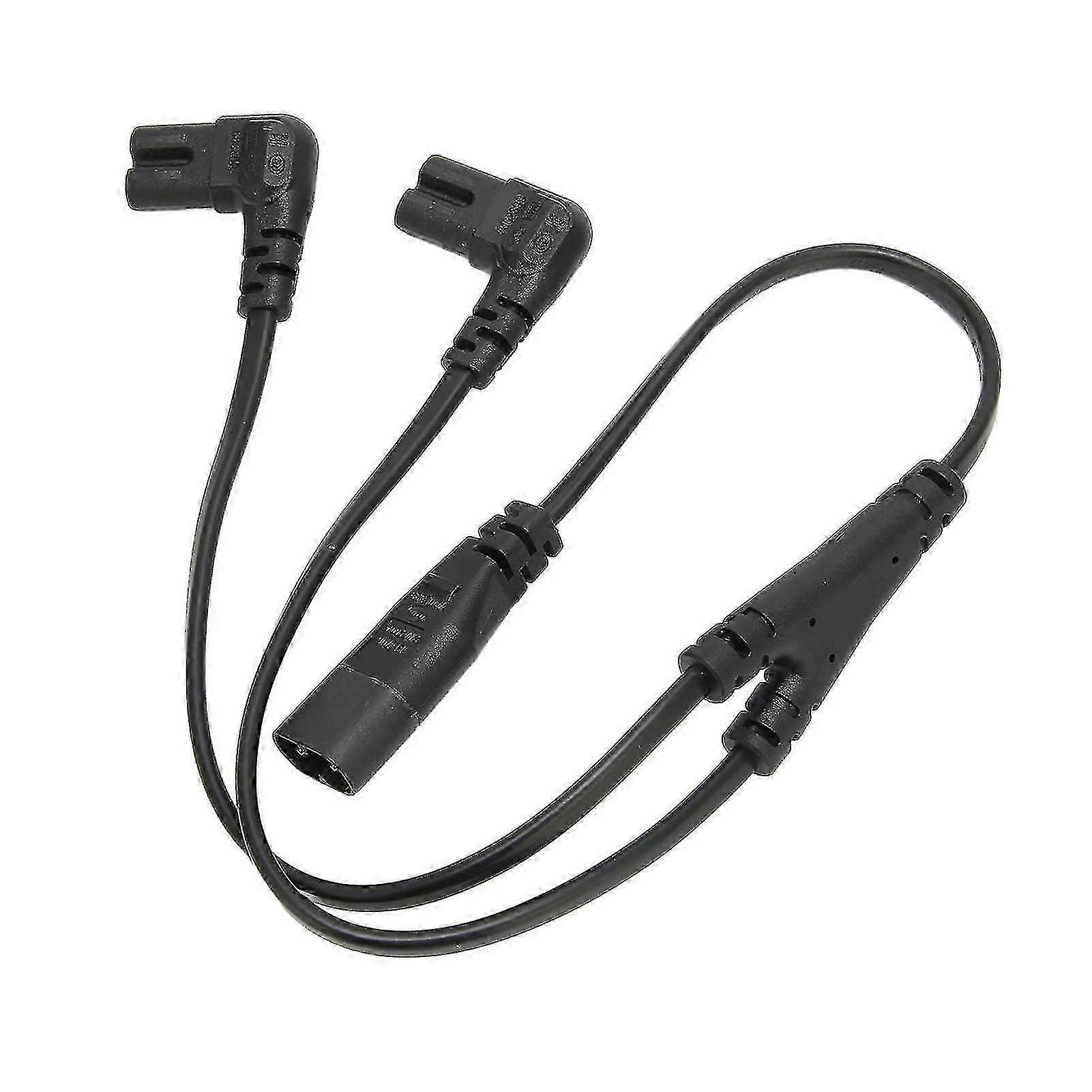 AC Power Splitter Cable for LCD Monitor, IEC320 C8 to Dual C7 Male to Female Cord with 100-250V Rating
