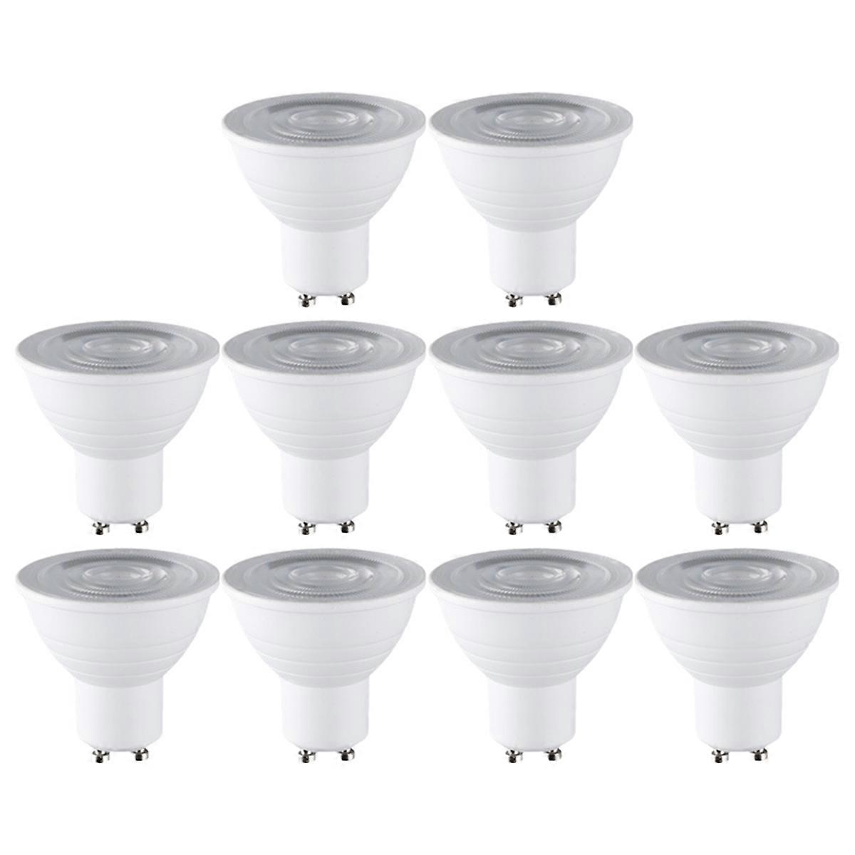 10PCS Ceiling Spotlight Set 7W GU10 Base Energy Saving Downlight LED Light Indoor Lighting 6000K White Light