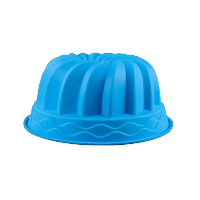 Sprial Shaped Silicone Chiffon Cake Moulds(Blue)