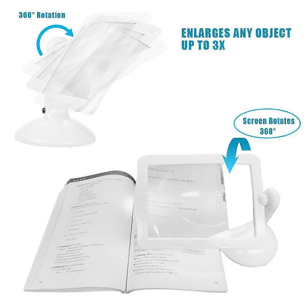 Mains libres 3X Loupe Lecture Pleine Page 2Led Loupe Loupe Loupe Loupe Loupe Loupes Verre| Loupes